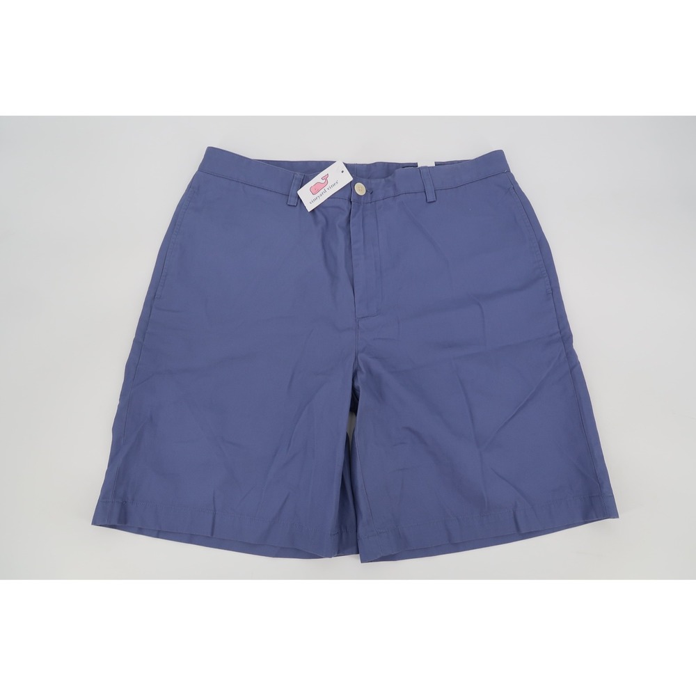 Vineyard Vines Club Shorts Men 36 Blue Heron Summer Twill Tennis Logo NWT